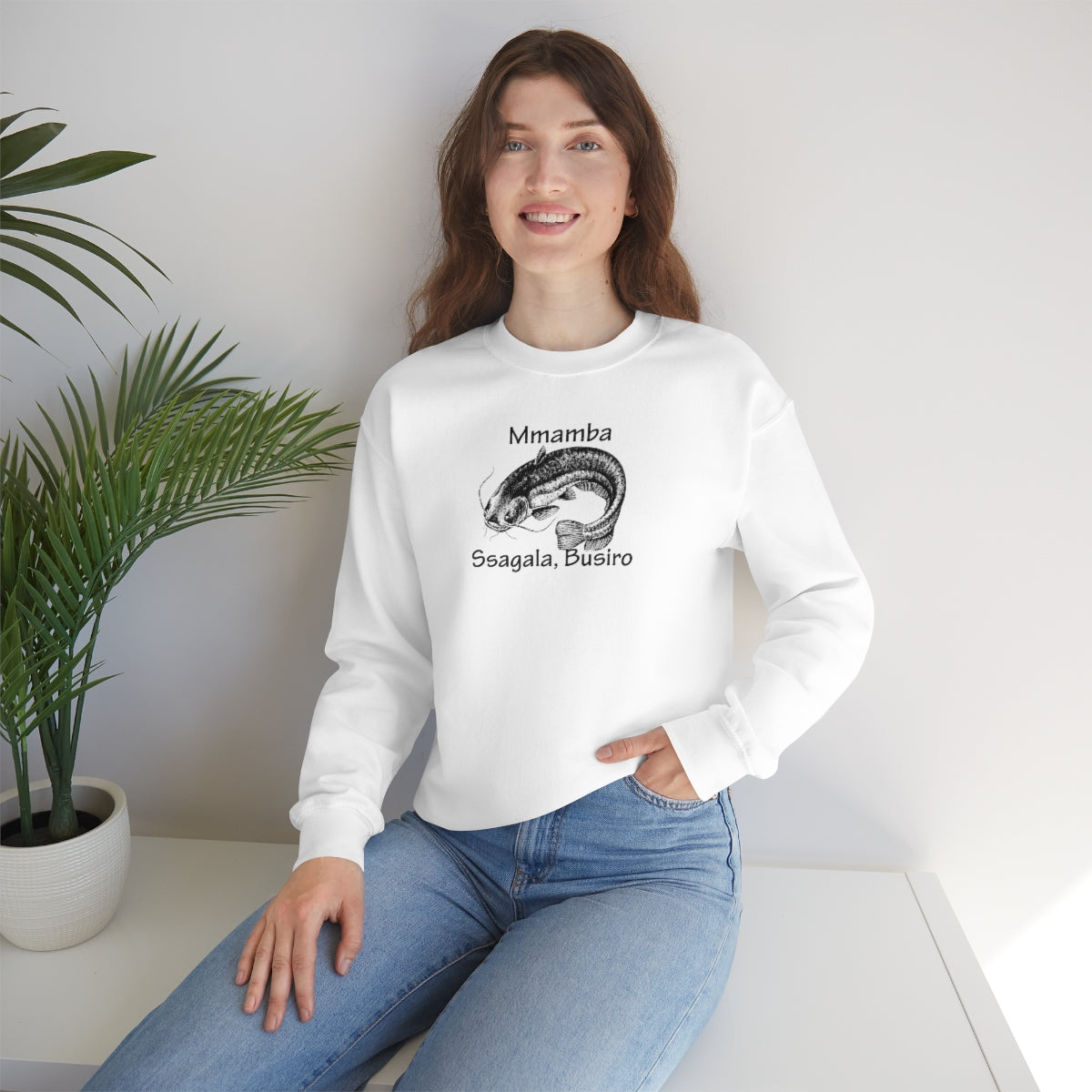 Unisex Heavy Blend™ Crewneck Sweatshirt - Mmamba Ggabunga, WT