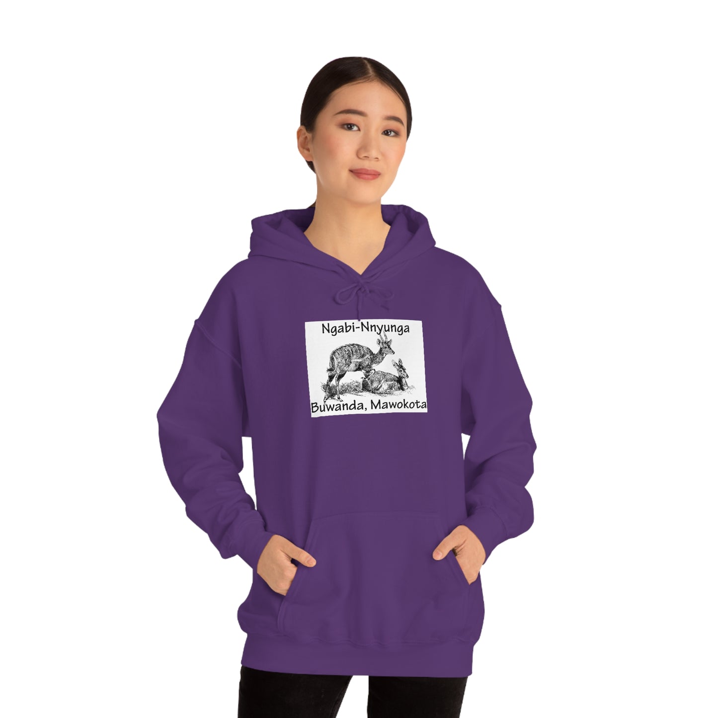 Unisex Heavy Blend™ Hooded Sweatshirt - Ngabi Nnyunga (Bushbuck-Antelope)