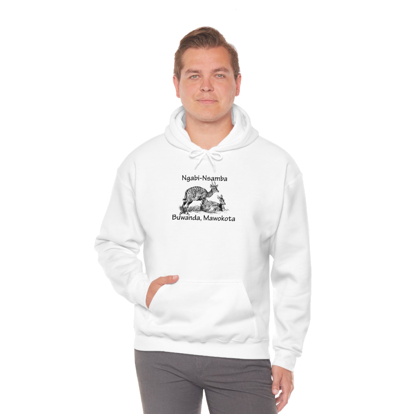 Unisex Heavy Blend™ Hooded Sweatshirt - Ngabi Nsamba (Bushbuck-Antelope)