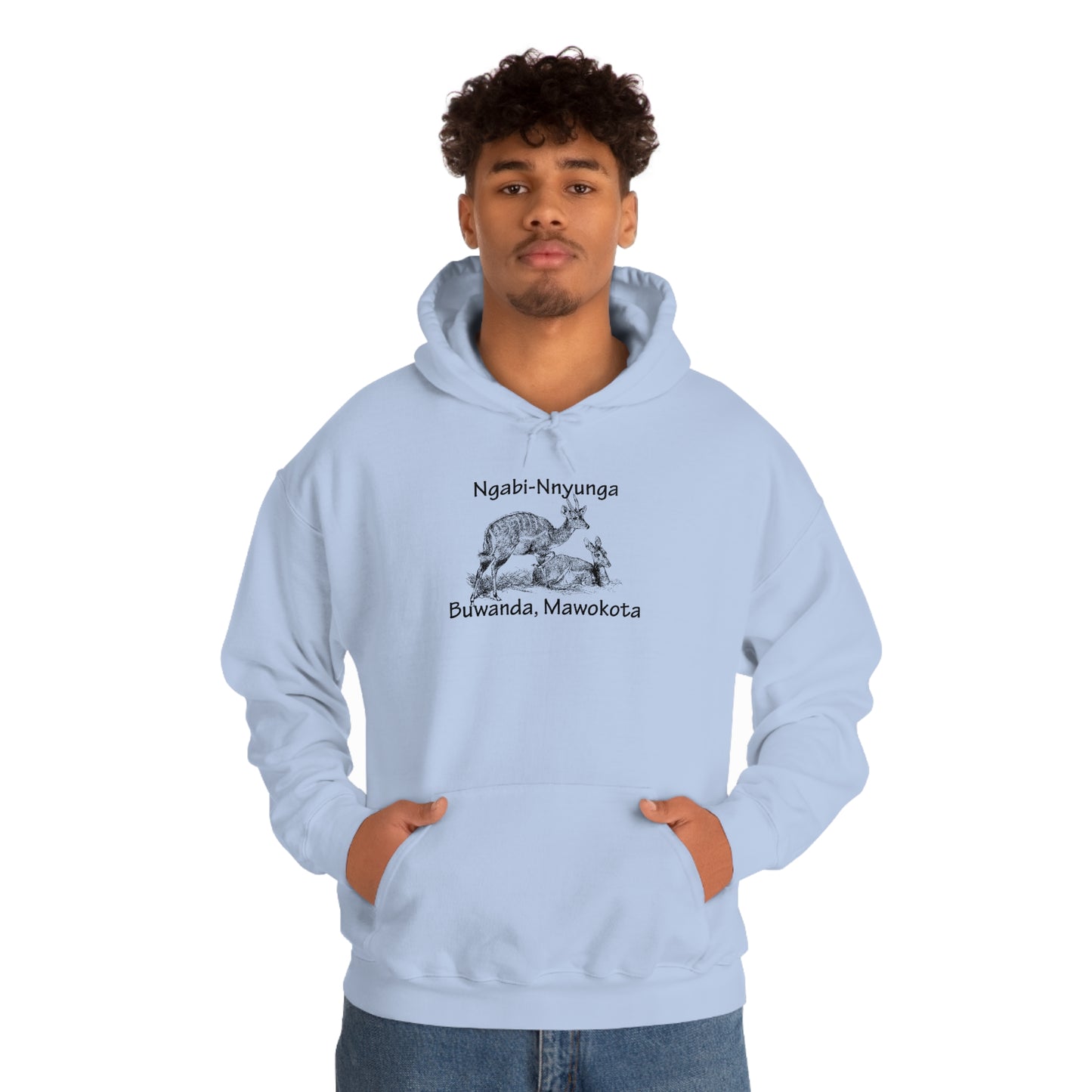 Unisex Heavy Blend™ Hooded Sweatshirt - Ngabi Nnyunga (Bushbuck-Antelope)