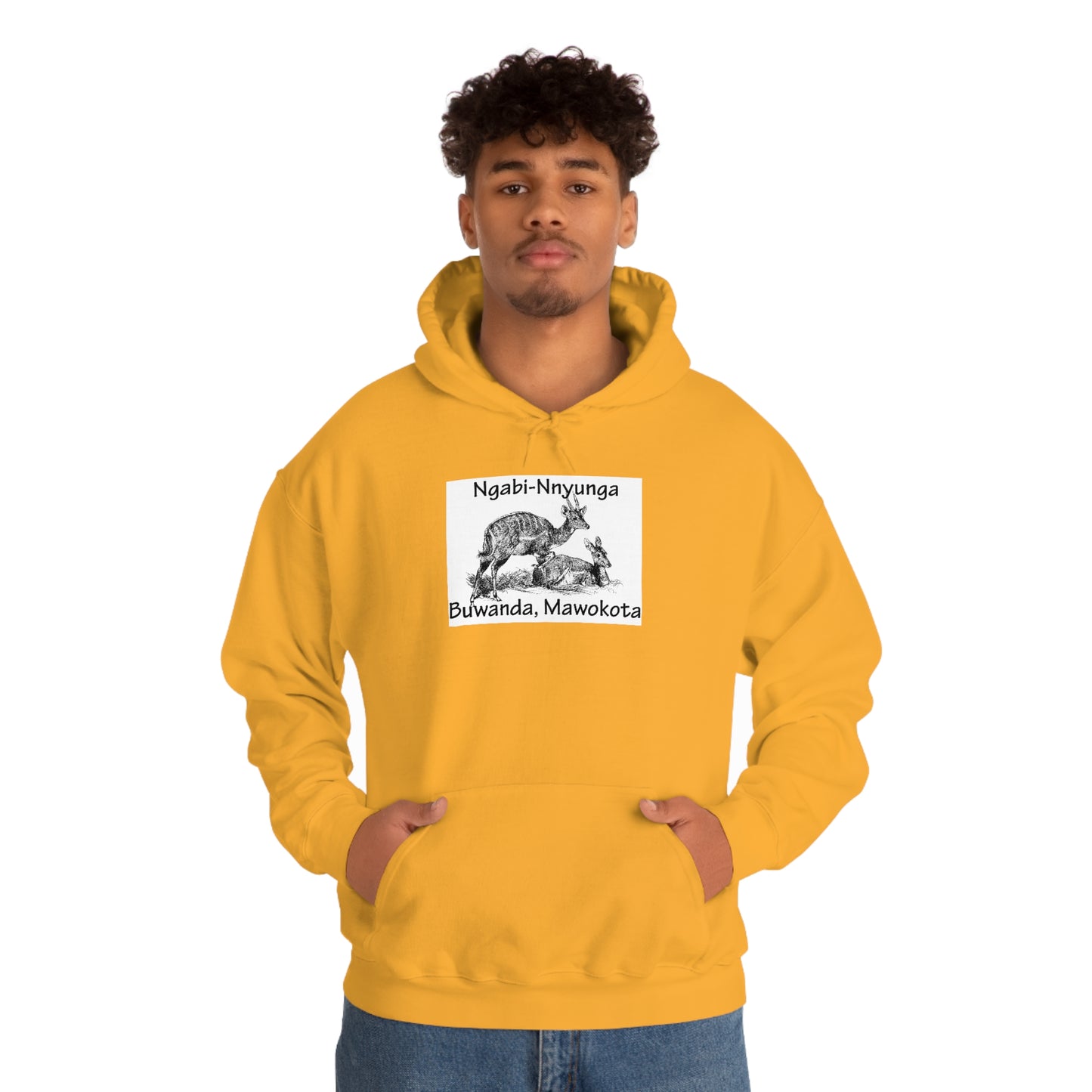 Unisex Heavy Blend™ Hooded Sweatshirt - Ngabi Nnyunga (Bushbuck-Antelope)