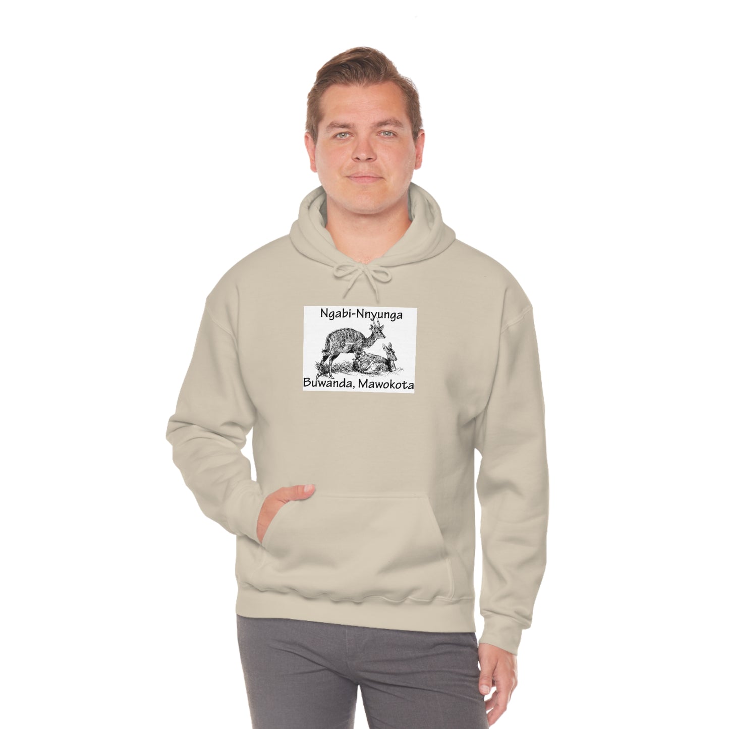 Unisex Heavy Blend™ Hooded Sweatshirt - Ngabi Nnyunga (Bushbuck-Antelope)