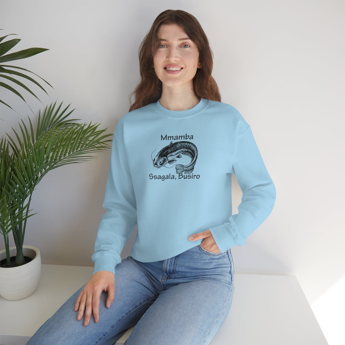 Unisex Heavy Blend™ Crewneck Sweatshirt - Mmamba Ggabunga, WT