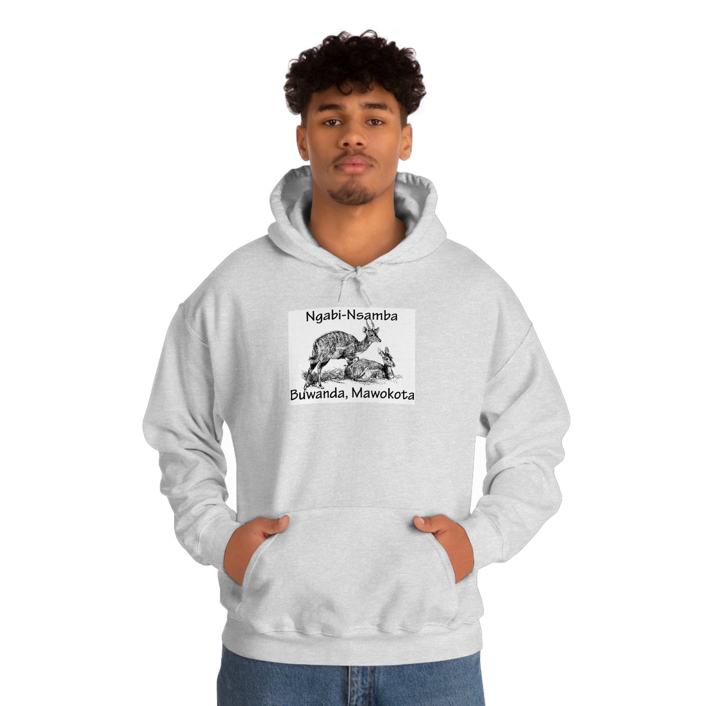 Unisex Heavy Blend™ Hooded Sweatshirt - Ngabi Nsamba (Bushbuck-Antelope)