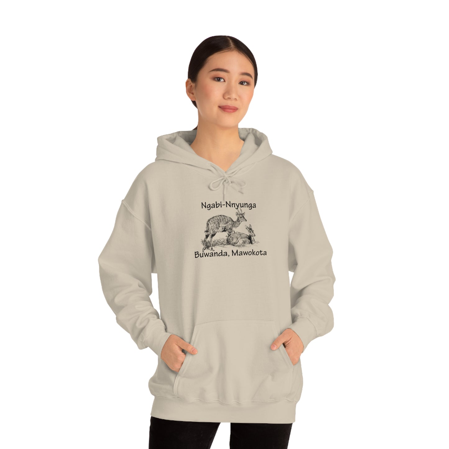 Unisex Heavy Blend™ Hooded Sweatshirt - Ngabi Nnyunga (Bushbuck-Antelope)