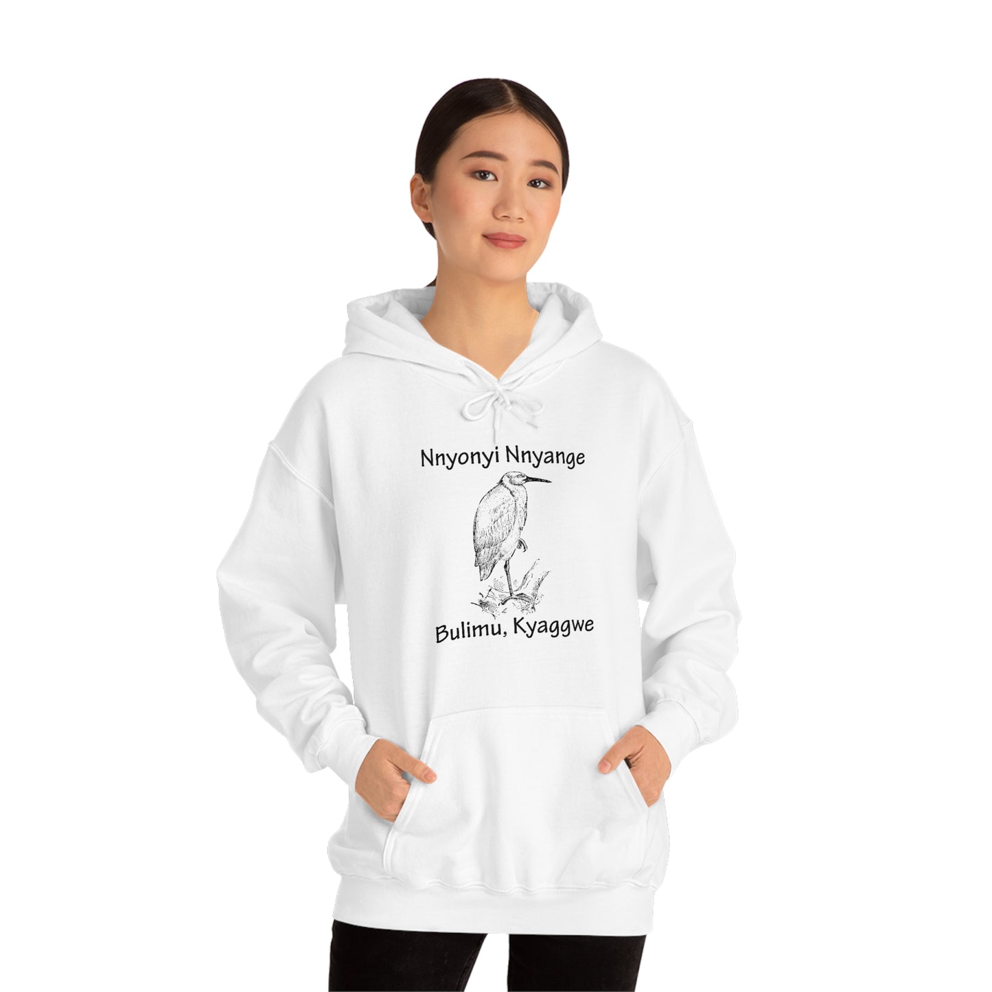 Unisex Heavy Blend™ Hooded Sweatshirt - Nnyonyi Nnyange (Cattle-Egret)