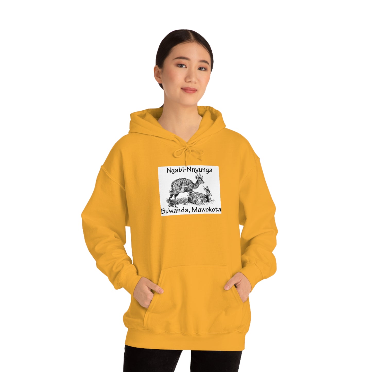 Unisex Heavy Blend™ Hooded Sweatshirt - Ngabi Nnyunga (Bushbuck-Antelope)