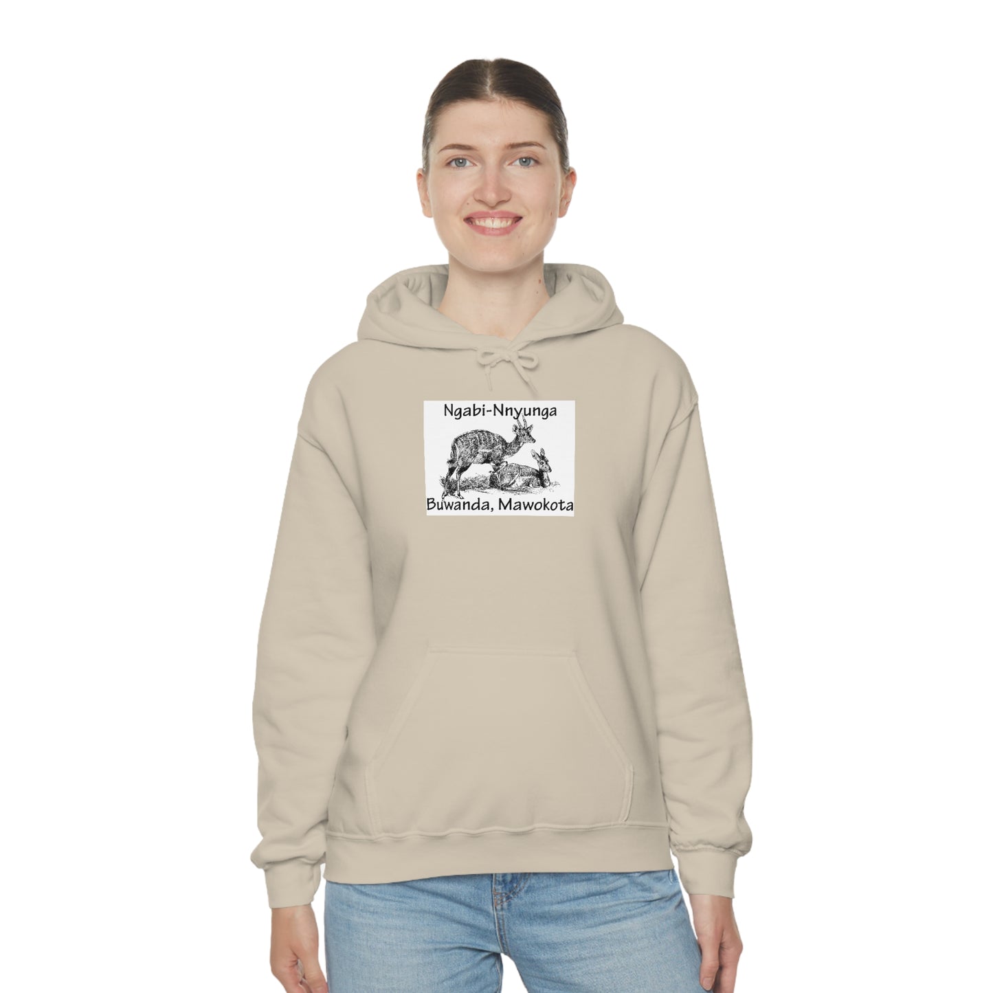 Unisex Heavy Blend™ Hooded Sweatshirt - Ngabi Nnyunga (Bushbuck-Antelope)