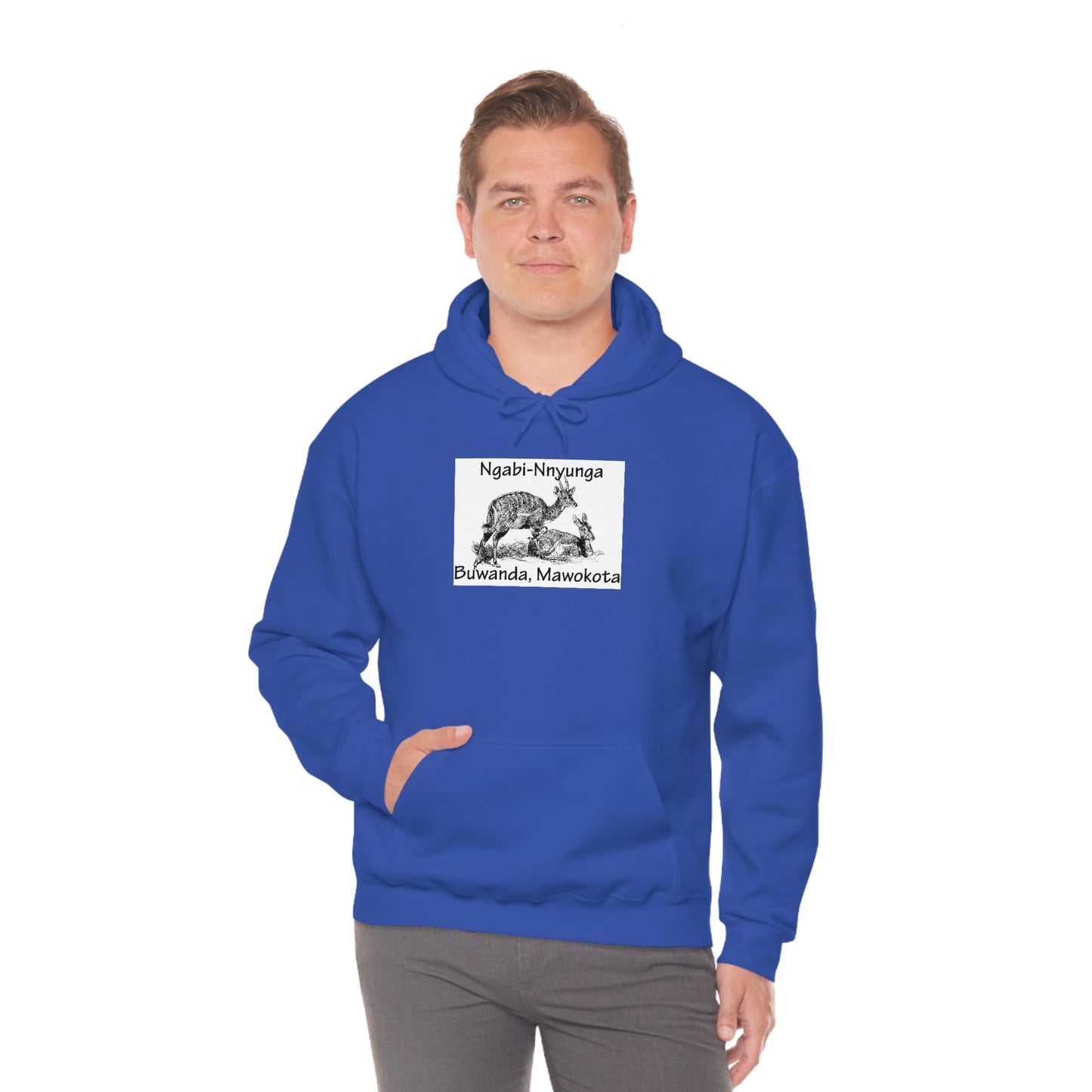 Unisex Heavy Blend™ Hooded Sweatshirt - Ngabi Nnyunga (Bushbuck-Antelope)