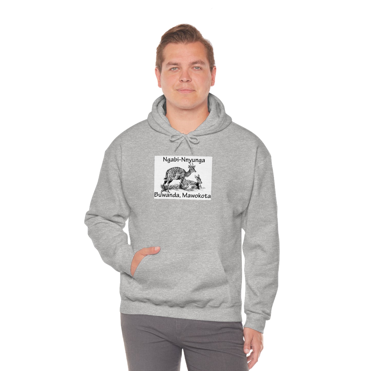 Unisex Heavy Blend™ Hooded Sweatshirt - Ngabi Nnyunga (Bushbuck-Antelope)