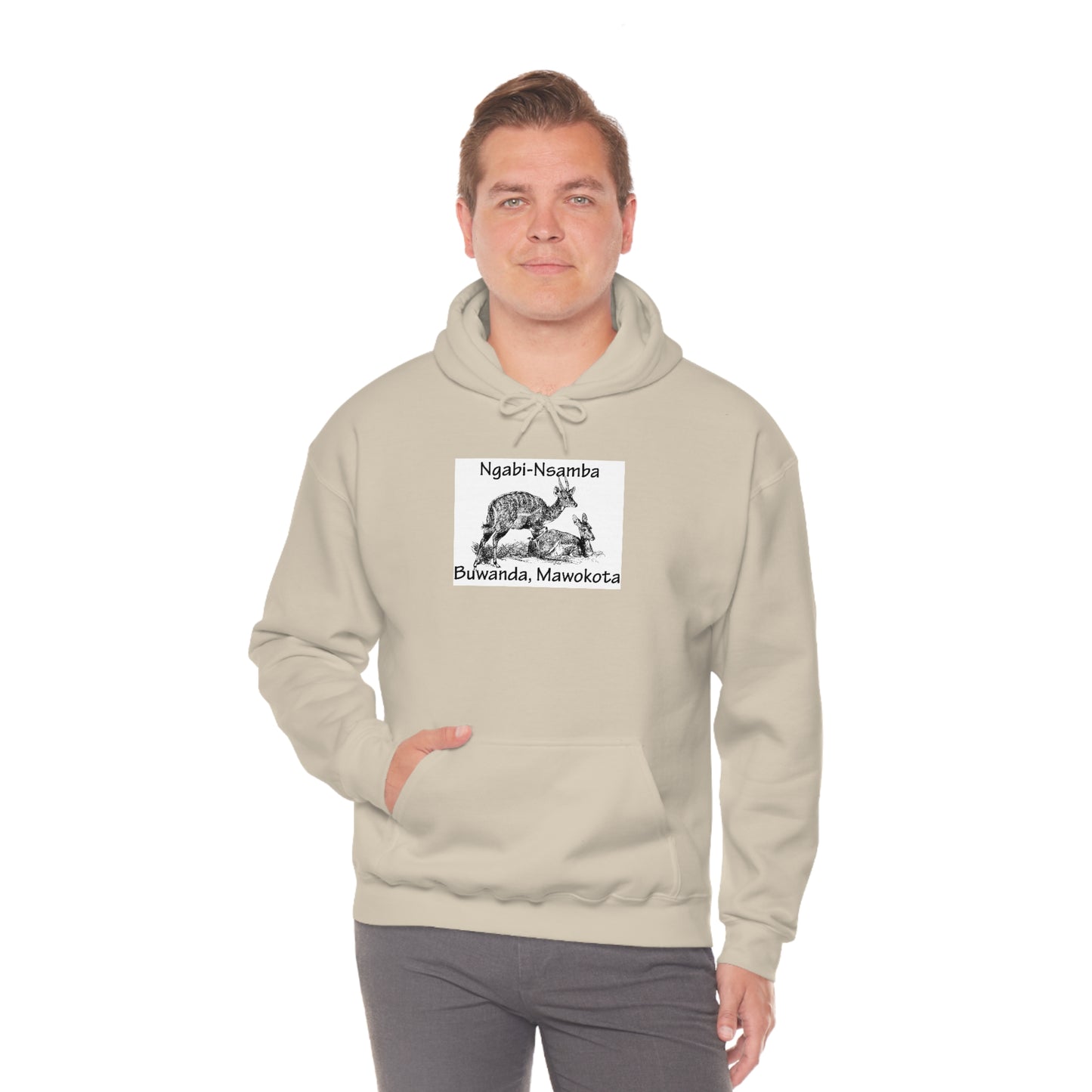 Unisex Heavy Blend™ Hooded Sweatshirt - Ngabi Nsamba (Bushbuck-Antelope)