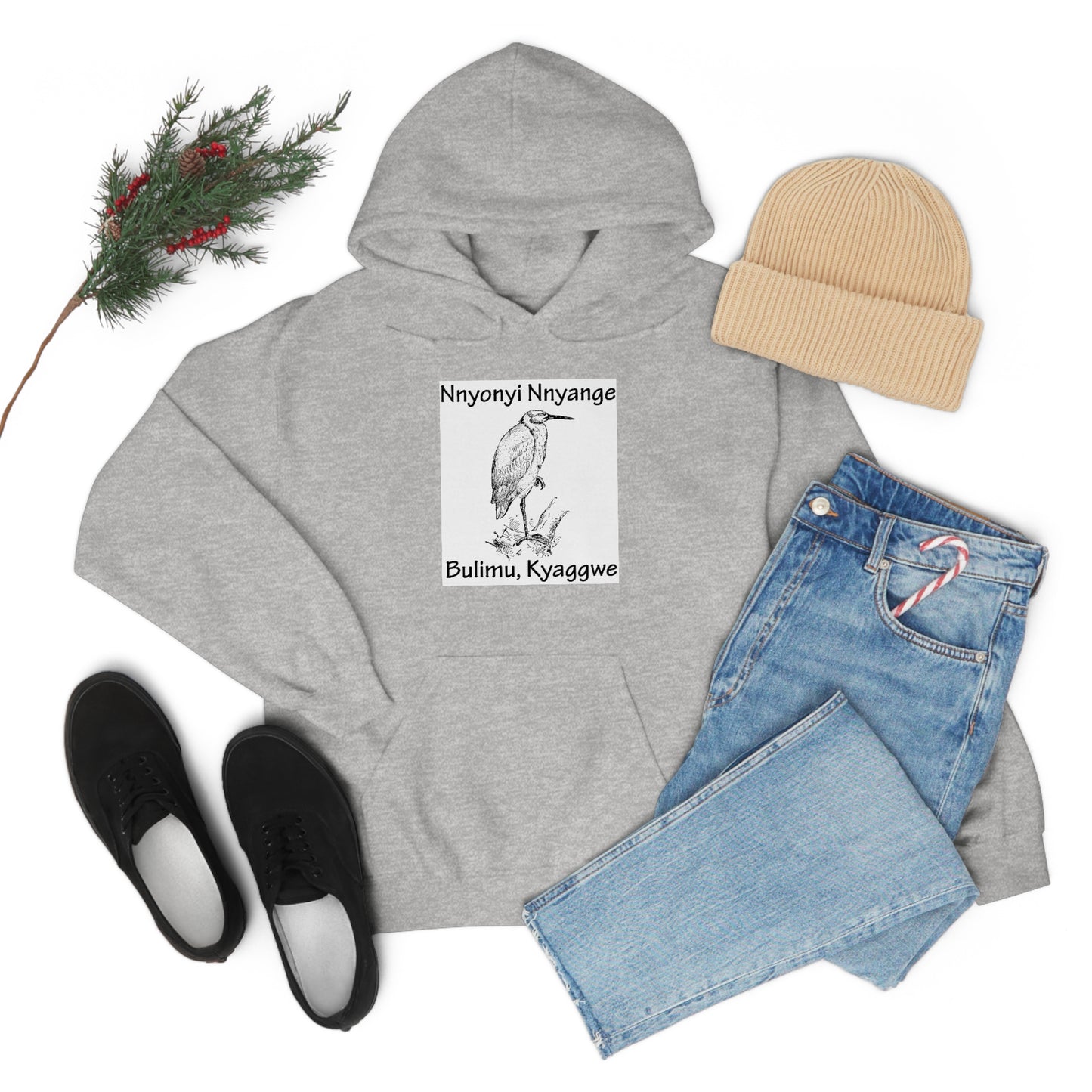 Unisex Heavy Blend™ Hooded Sweatshirt - Nnyonyi Nnyange (Cattle-Egret)