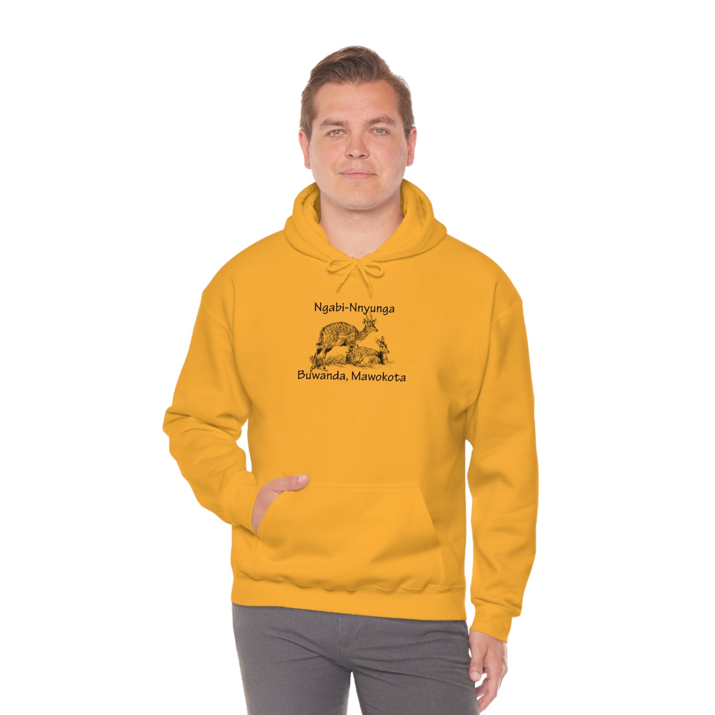 Unisex Heavy Blend™ Hooded Sweatshirt - Ngabi Nnyunga (Bushbuck-Antelope)