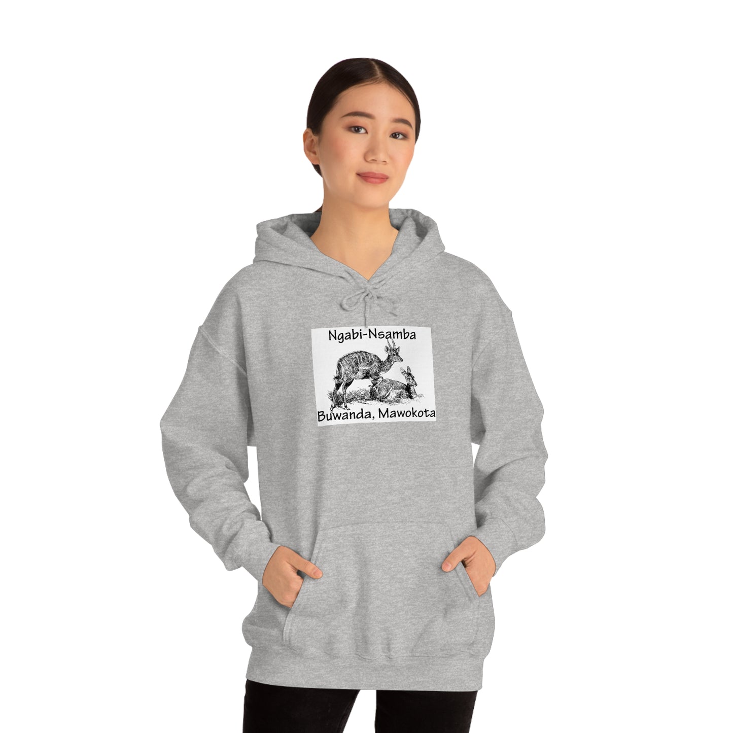 Unisex Heavy Blend™ Hooded Sweatshirt - Ngabi Nsamba (Bushbuck-Antelope)