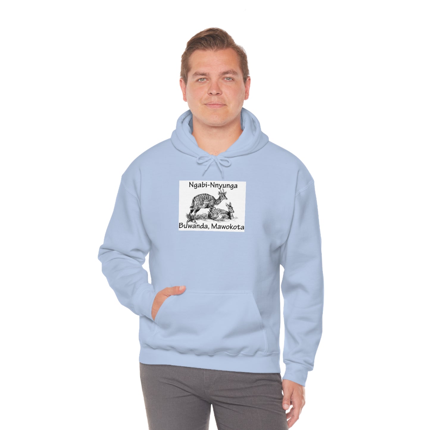 Unisex Heavy Blend™ Hooded Sweatshirt - Ngabi Nnyunga (Bushbuck-Antelope)