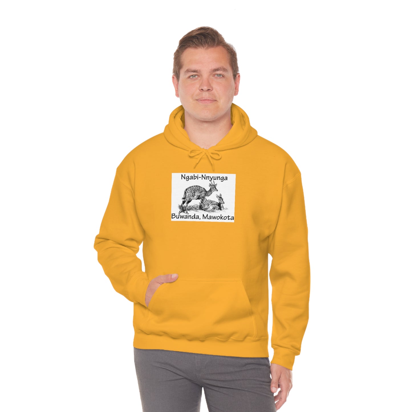 Unisex Heavy Blend™ Hooded Sweatshirt - Ngabi Nnyunga (Bushbuck-Antelope)