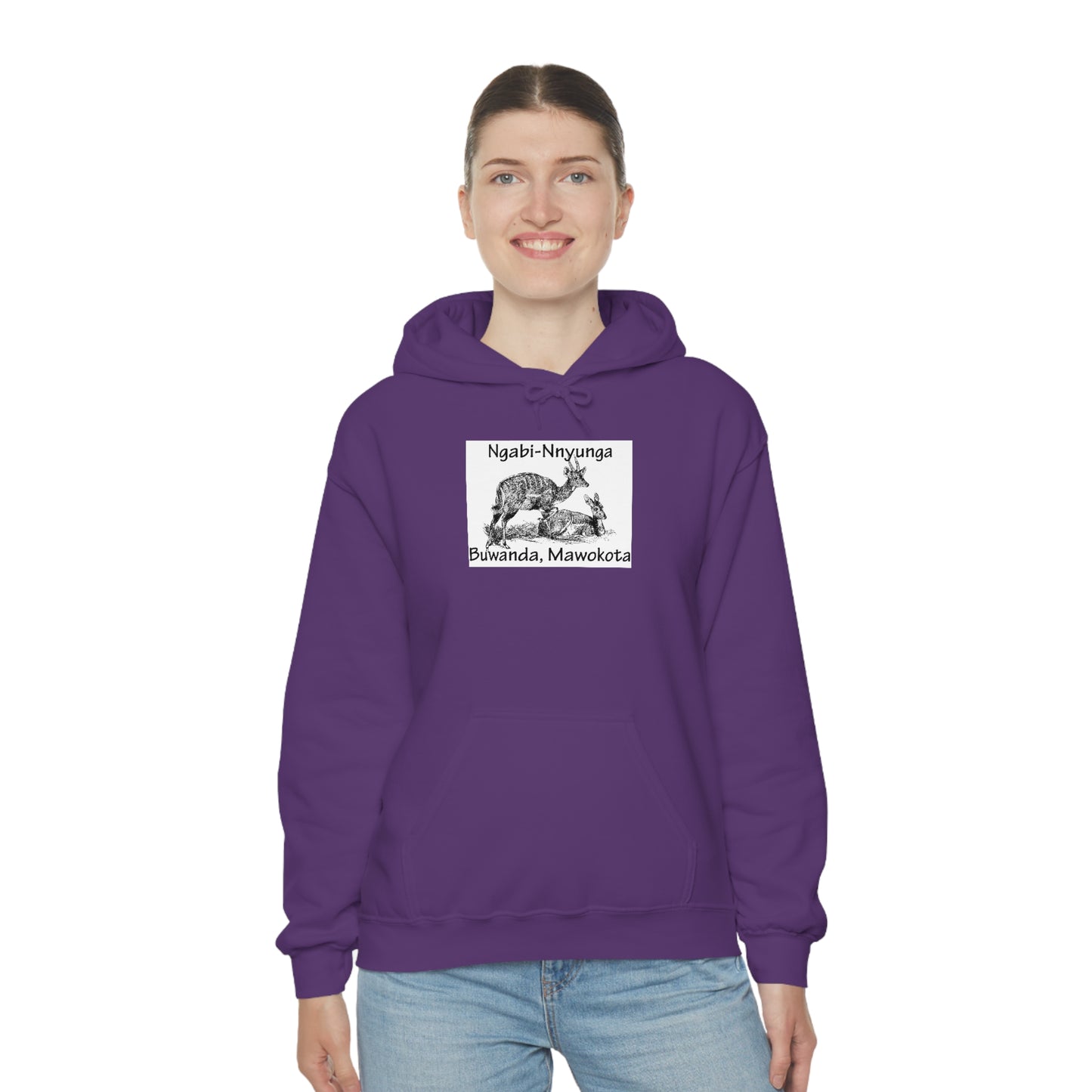 Unisex Heavy Blend™ Hooded Sweatshirt - Ngabi Nnyunga (Bushbuck-Antelope)