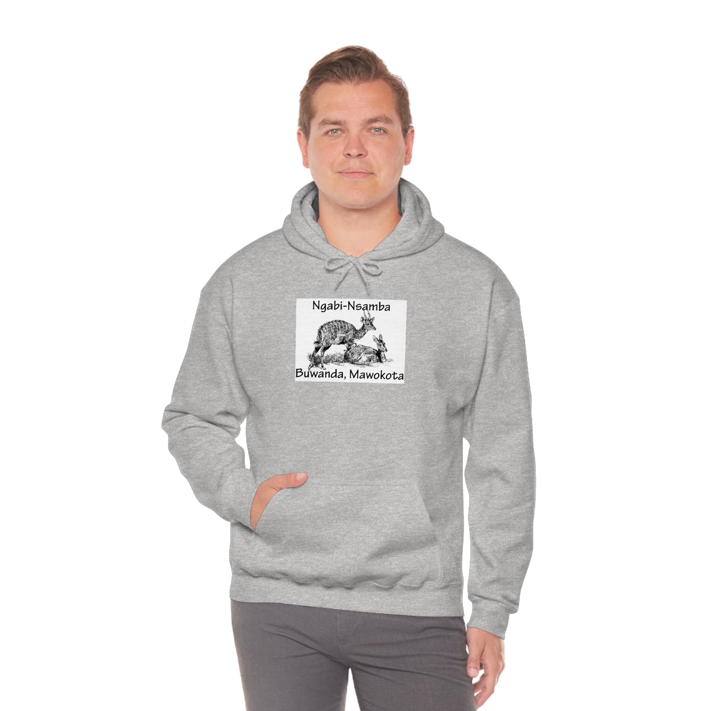 Unisex Heavy Blend™ Hooded Sweatshirt - Ngabi Nsamba (Bushbuck-Antelope)