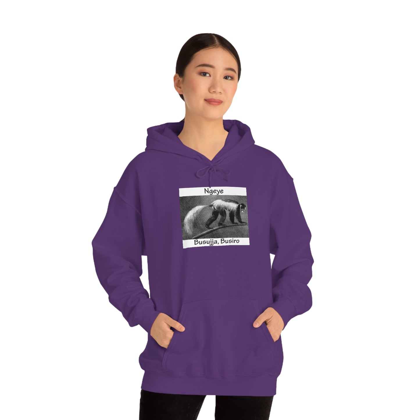 Unisex Heavy Blend™ Hooded Sweatshirt - Ngeye (Colobus Monkey)