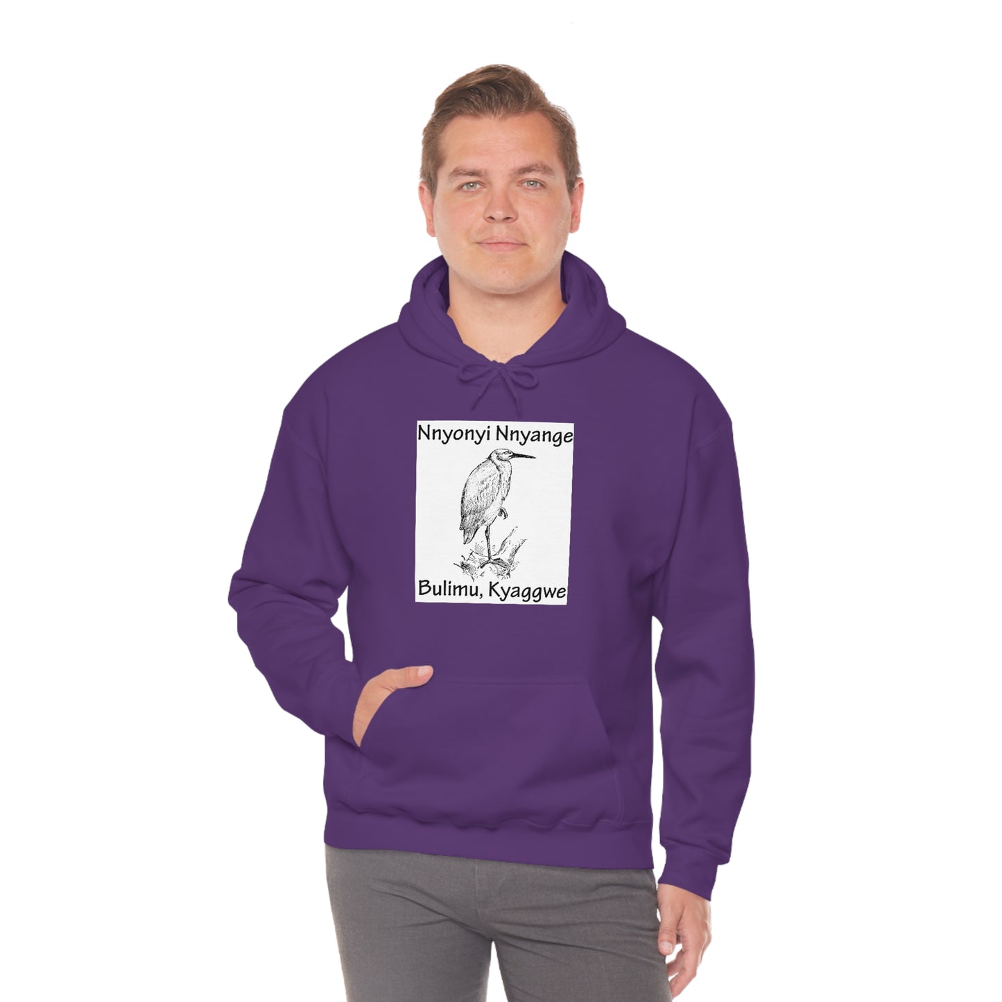 Unisex Heavy Blend™ Hooded Sweatshirt - Nnyonyi Nnyange (Cattle-Egret)