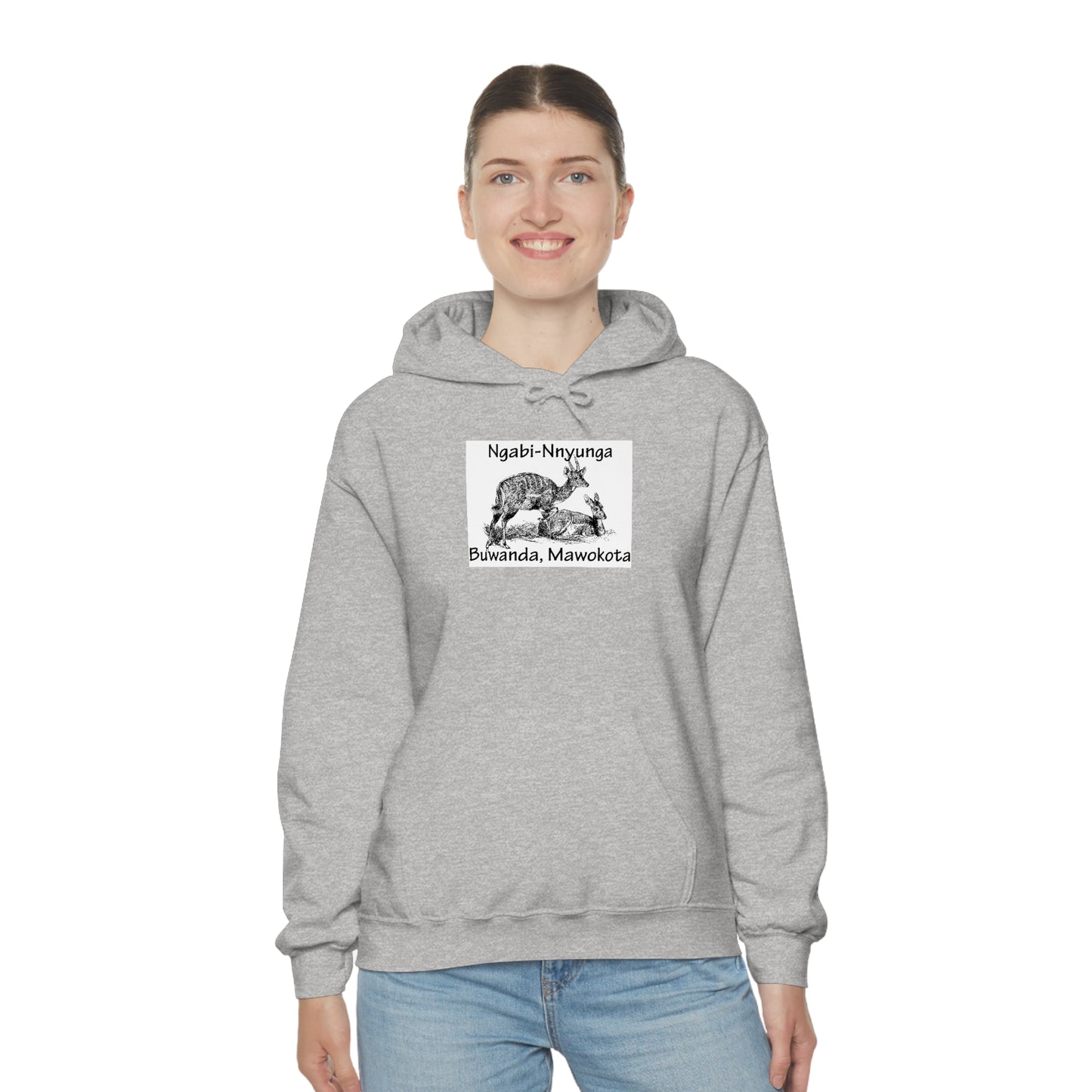 Unisex Heavy Blend™ Hooded Sweatshirt - Ngabi Nnyunga (Bushbuck-Antelope)