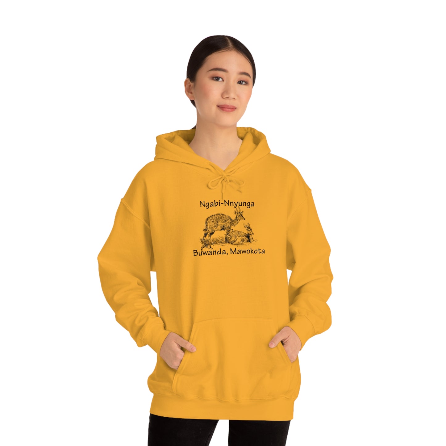 Unisex Heavy Blend™ Hooded Sweatshirt - Ngabi Nnyunga (Bushbuck-Antelope)