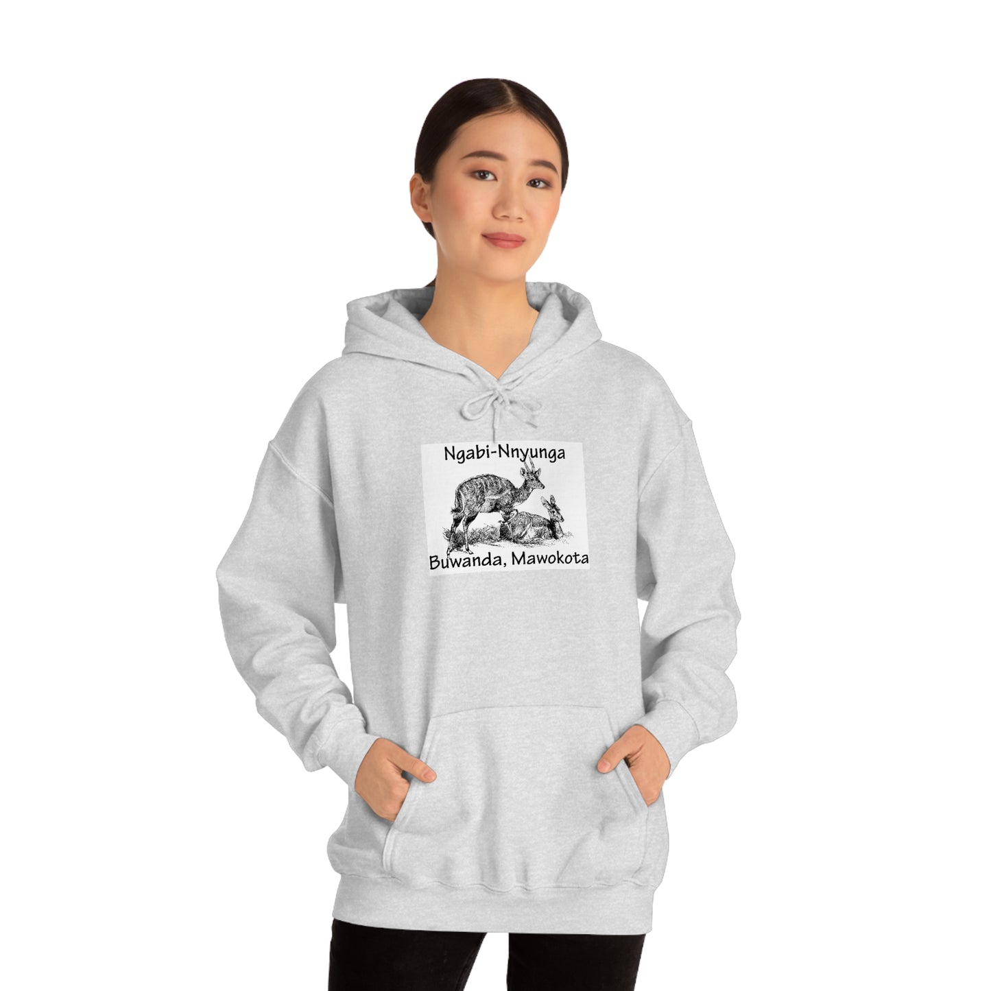 Unisex Heavy Blend™ Hooded Sweatshirt - Ngabi Nnyunga (Bushbuck-Antelope)