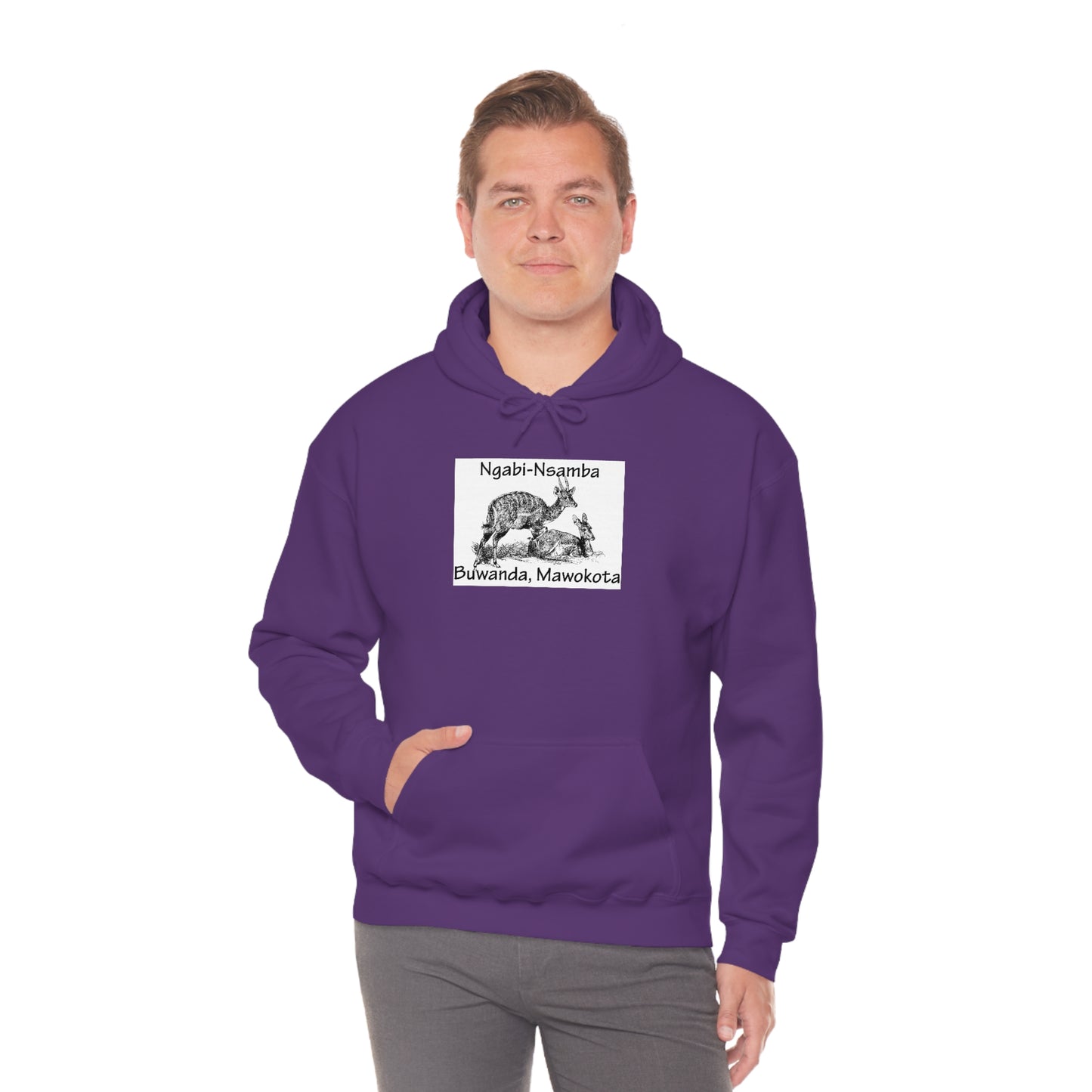 Unisex Heavy Blend™ Hooded Sweatshirt - Ngabi Nsamba (Bushbuck-Antelope)