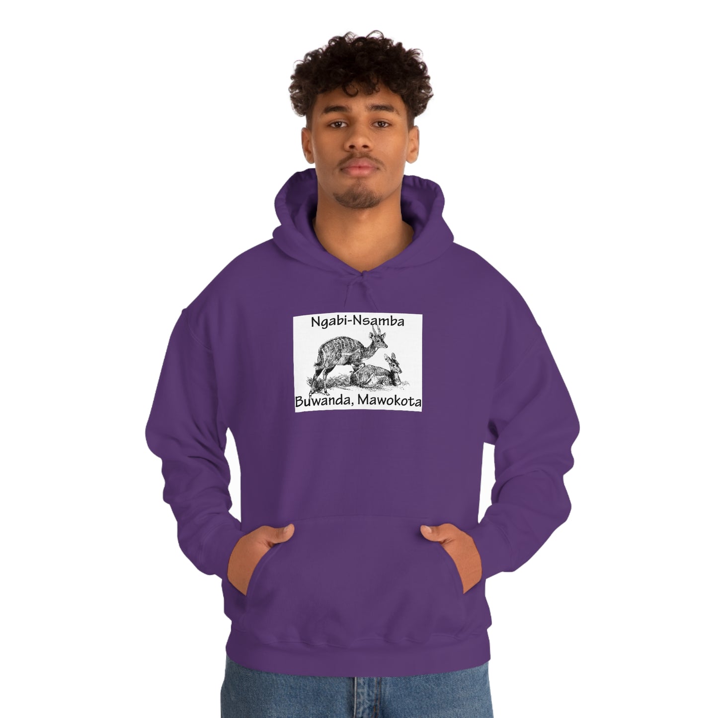 Unisex Heavy Blend™ Hooded Sweatshirt - Ngabi Nsamba (Bushbuck-Antelope)