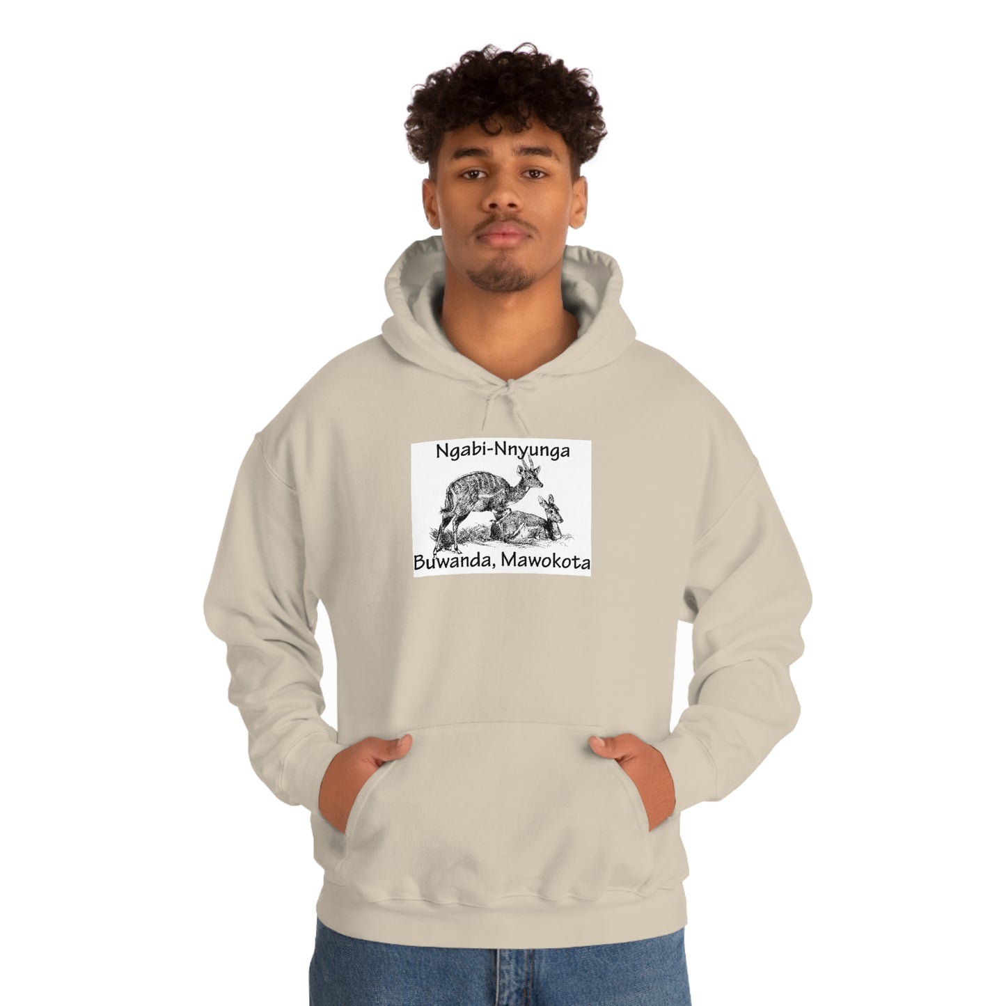 Unisex Heavy Blend™ Hooded Sweatshirt - Ngabi Nnyunga (Bushbuck-Antelope)