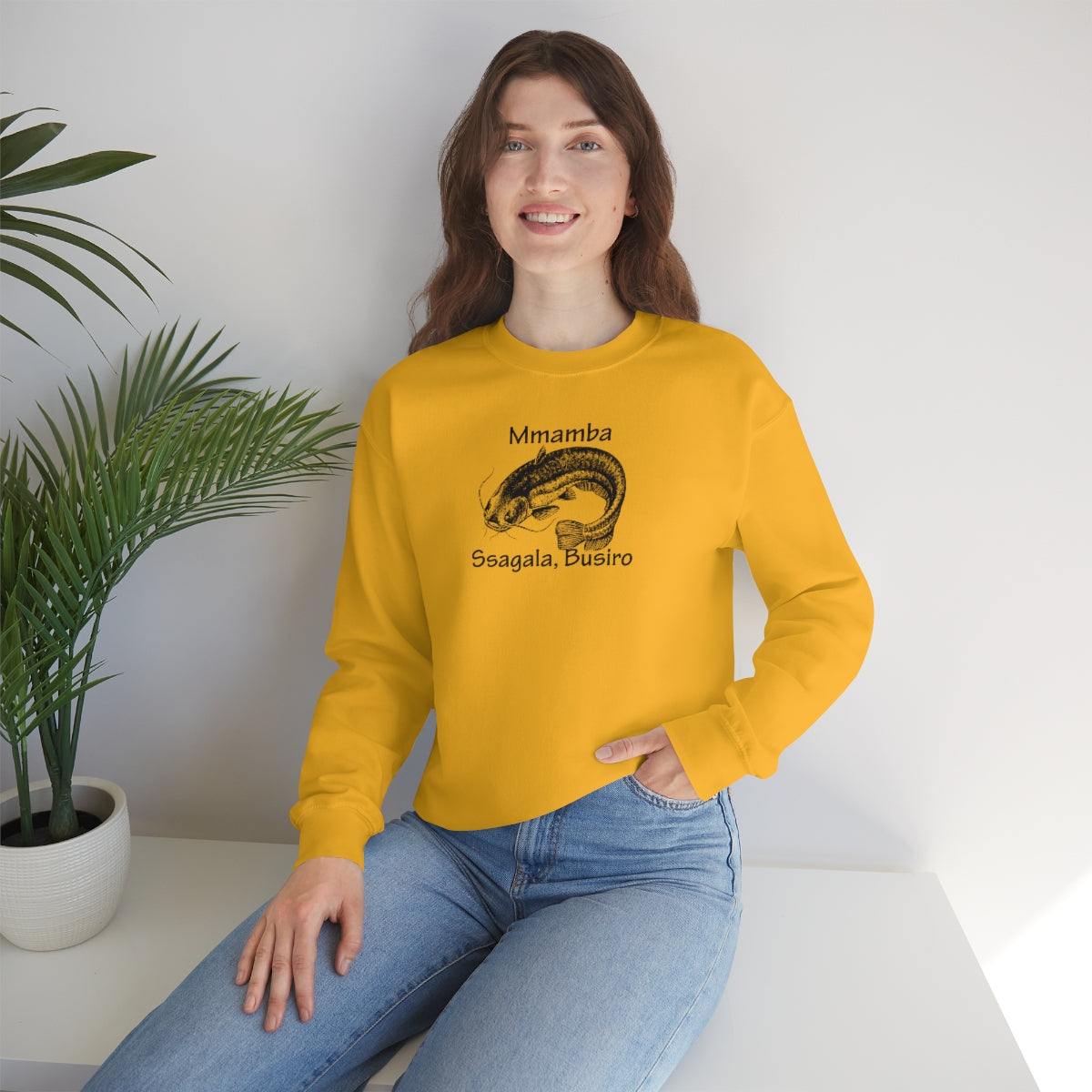 Unisex Heavy Blend™ Crewneck Sweatshirt - Mmamba Ggabunga, WT