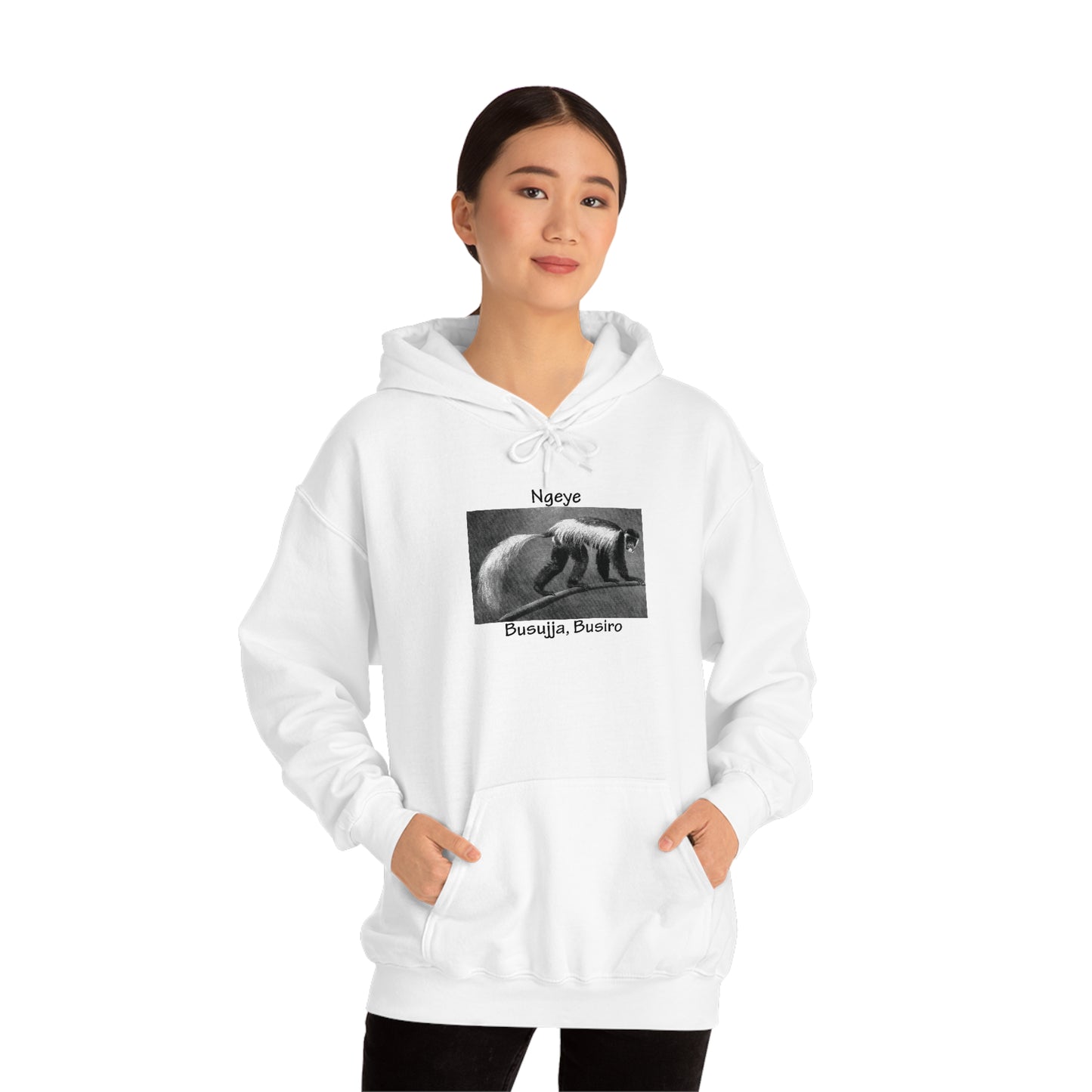 Unisex Heavy Blend™ Hooded Sweatshirt - Ngeye (Colobus Monkey)