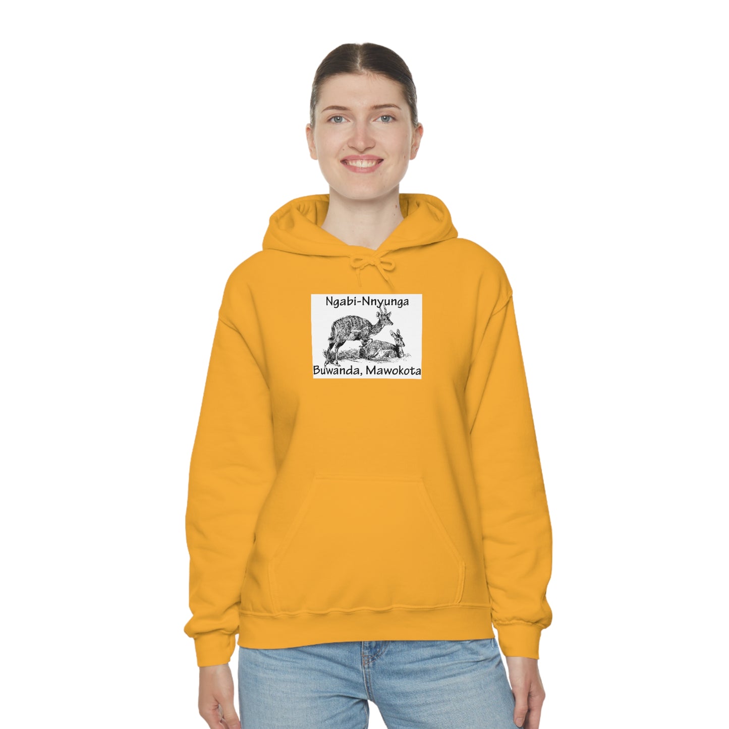 Unisex Heavy Blend™ Hooded Sweatshirt - Ngabi Nnyunga (Bushbuck-Antelope)