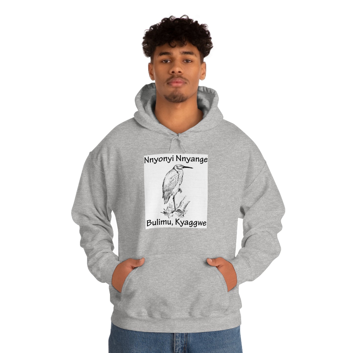 Unisex Heavy Blend™ Hooded Sweatshirt - Nnyonyi Nnyange (Cattle-Egret)