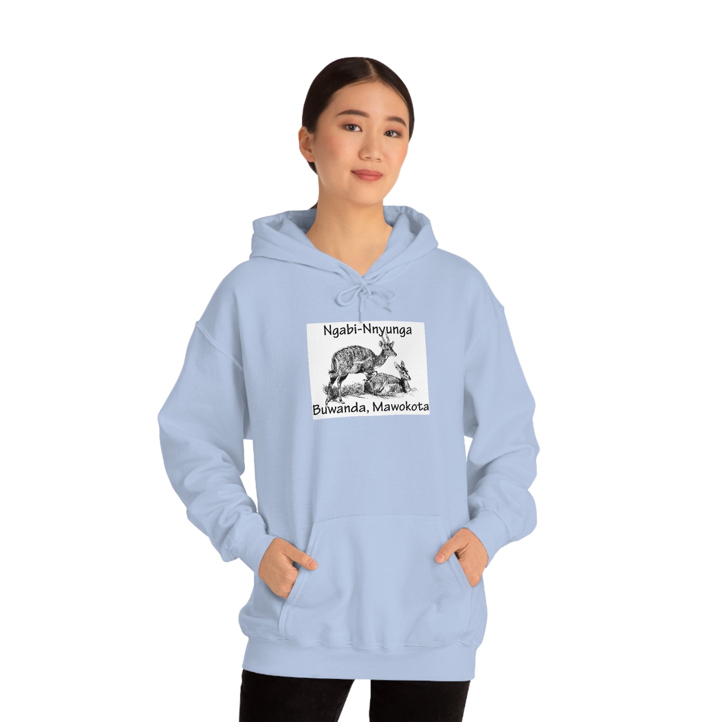 Unisex Heavy Blend™ Hooded Sweatshirt - Ngabi Nnyunga (Bushbuck-Antelope)