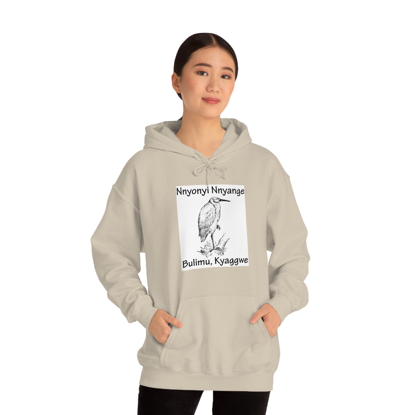 Unisex Heavy Blend™ Hooded Sweatshirt - Nnyonyi Nnyange (Cattle-Egret)